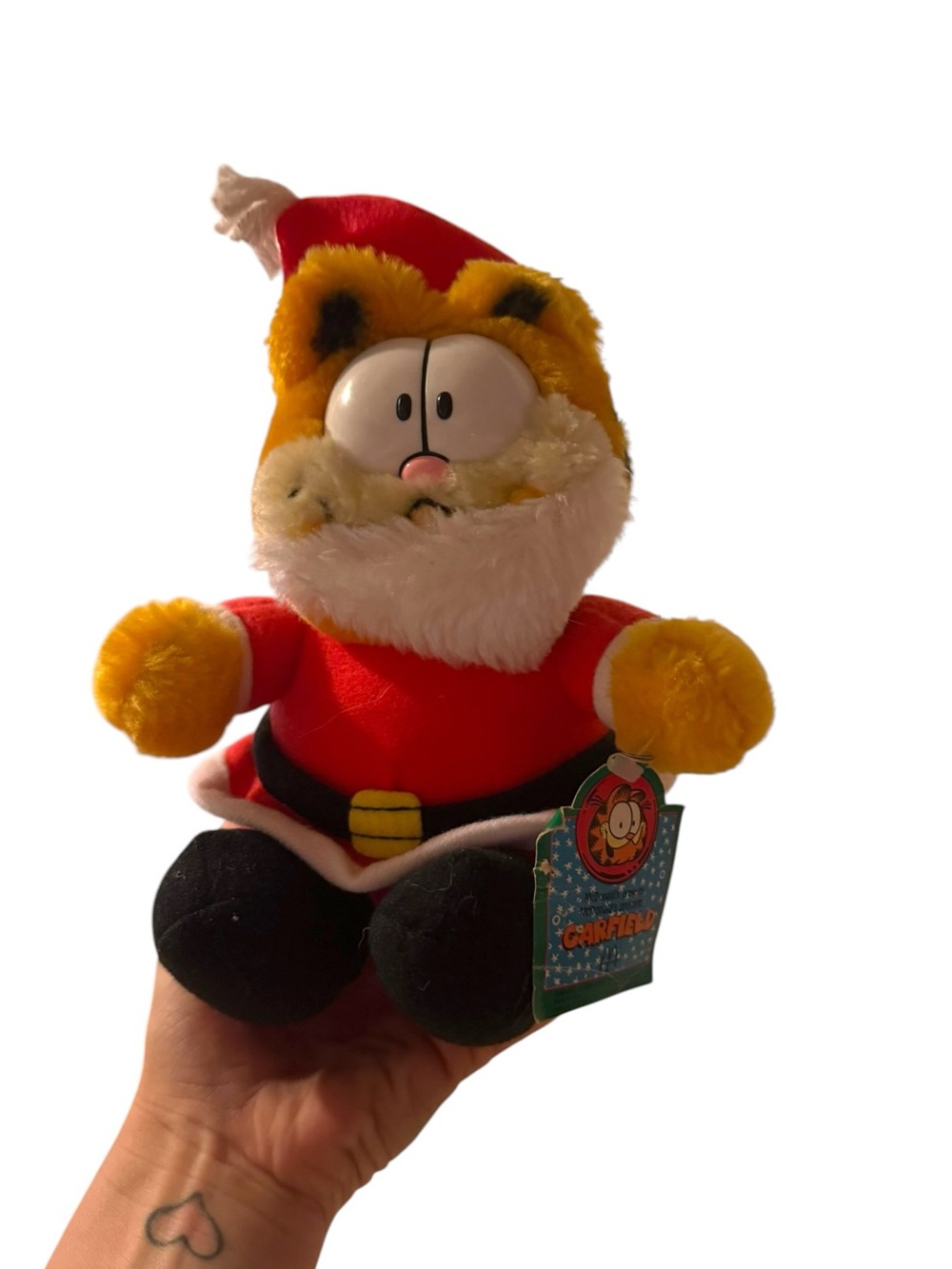 Vintage Santa Garfield plush